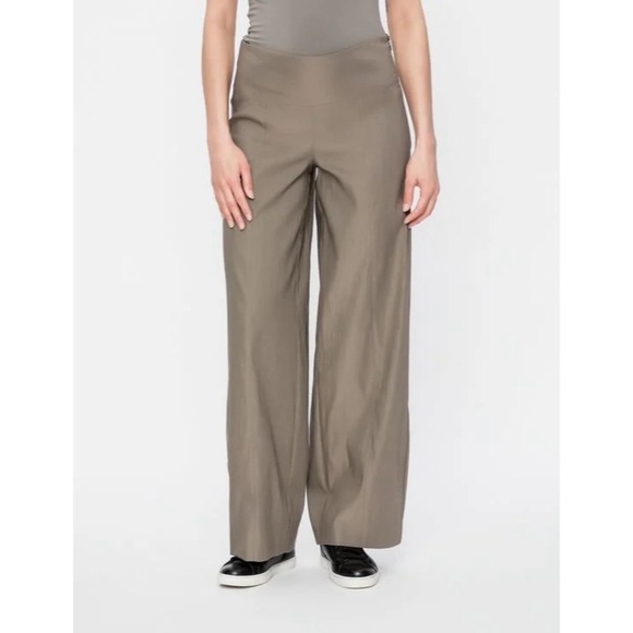 Sarah Pacini Pants - Sarah Pacini Maité Stretch Linen Wide Leg Pants Size 4 / US 12/14